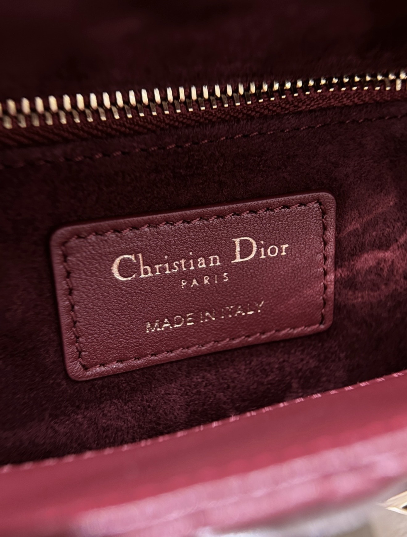 Lady Dior - Mini Burgundy — صورة 8 من 9