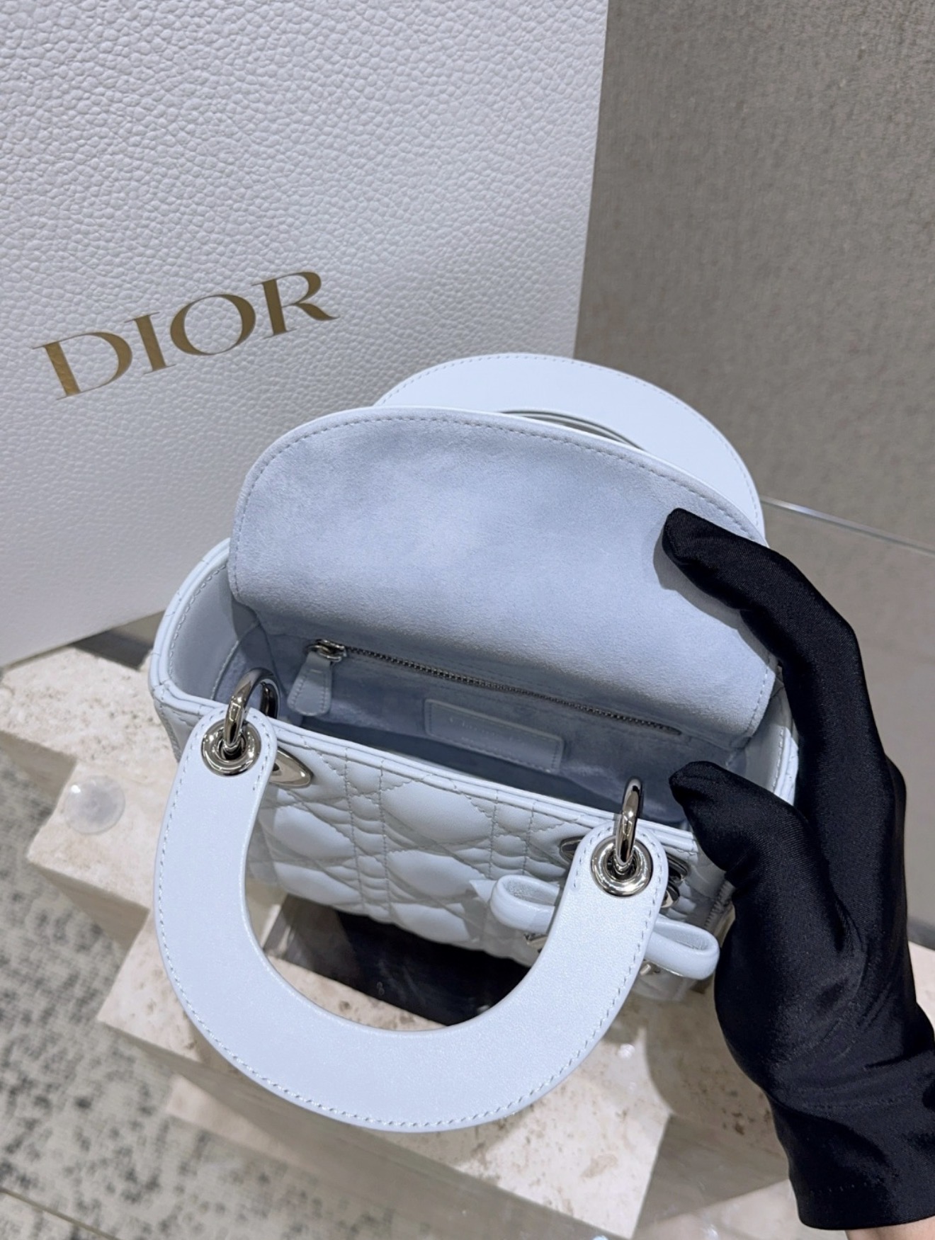 Lady Dior - Mini Blue silver — صورة 2 من 9