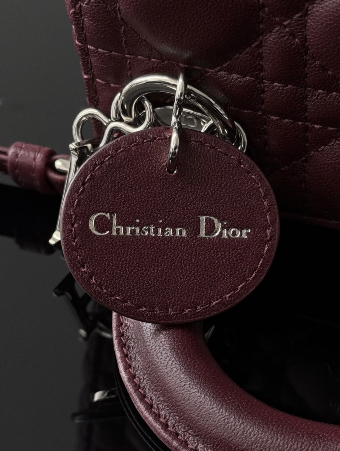 Lady Dior - Micro Burgundy — صورة 7 من 9
