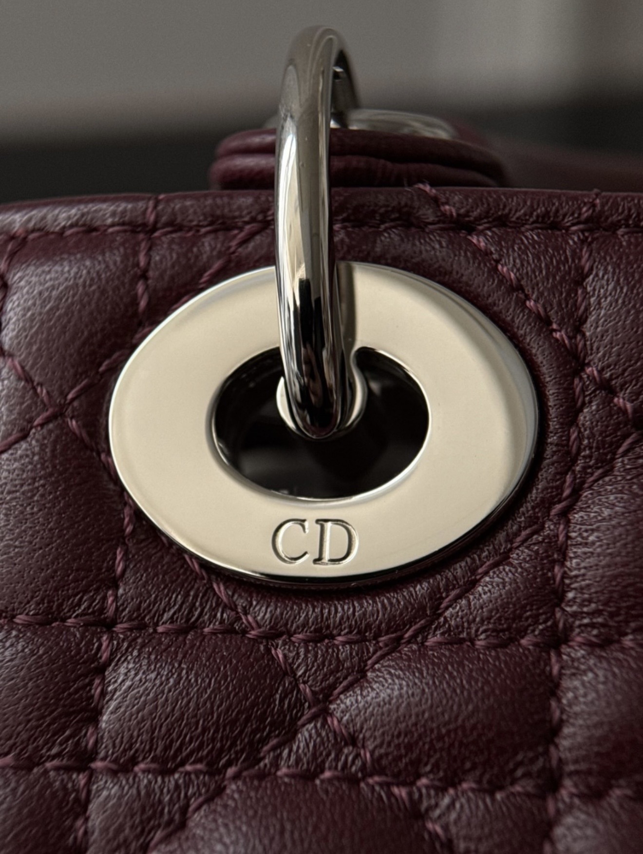 Lady Dior - Micro Burgundy — صورة 4 من 9