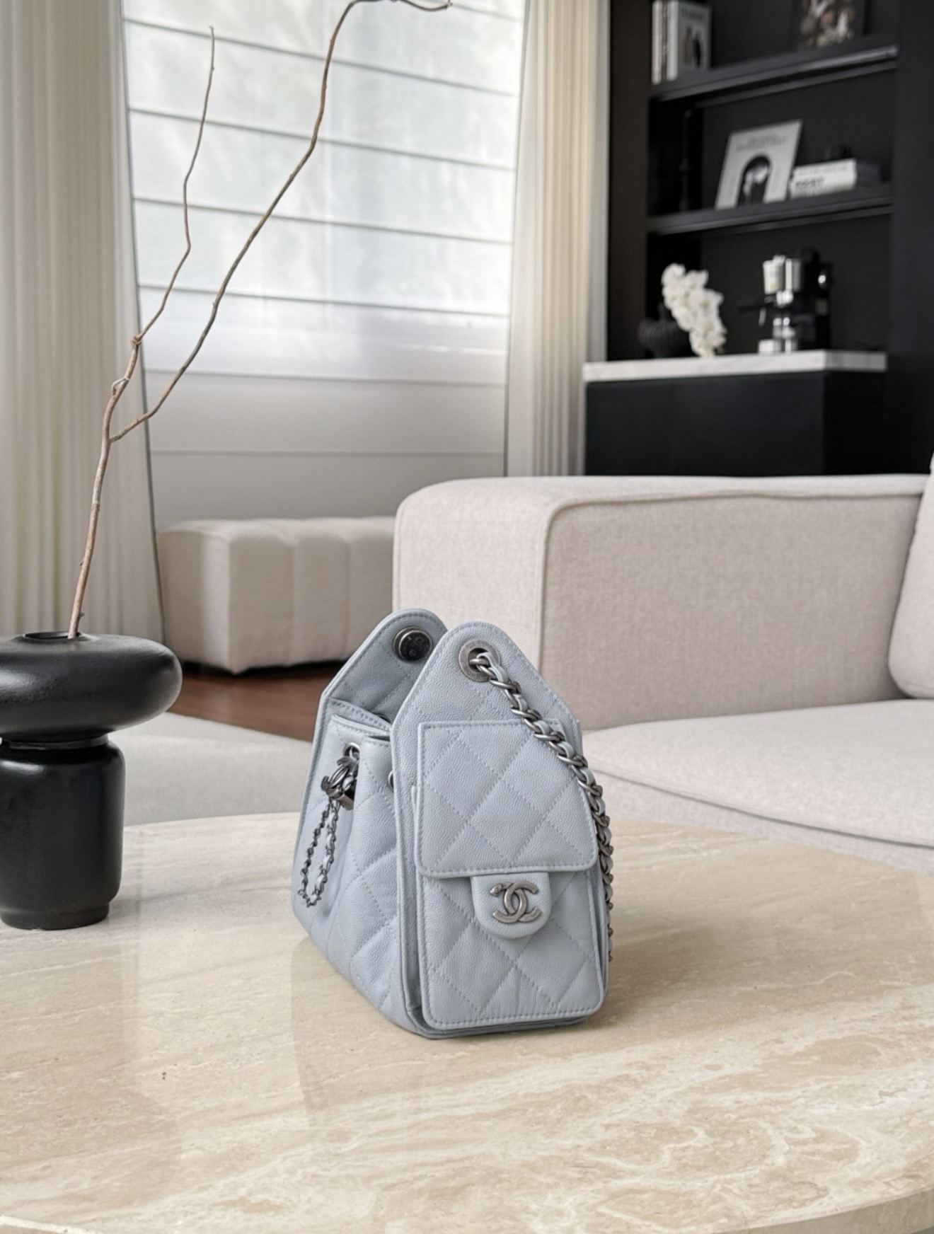 Mini Chanel 25 - Blue Gray — صورة 9 من 9